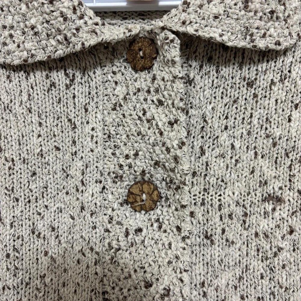 Vintage Woolrich Silk Blend Cardigan M Textured Knit Button Front Cottagecore